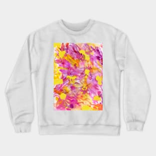 Rosy Maple Moth Watercolor Pattern Crewneck Sweatshirt